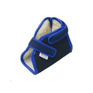 OT - Calcanheira anti-escara, lã natural, azul (par)