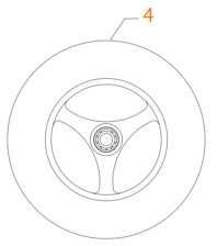 Roda Dianteira Maciça 8"x50mm - SM